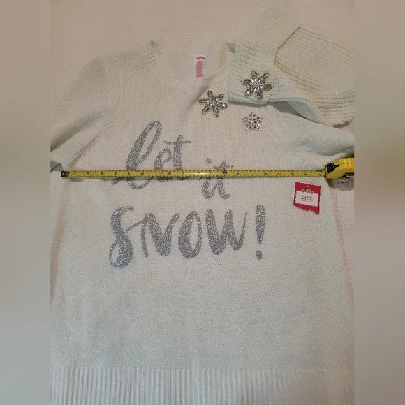 Let It Snow Sweater with Faux Fur Cuffs - Picture 10 of 14
